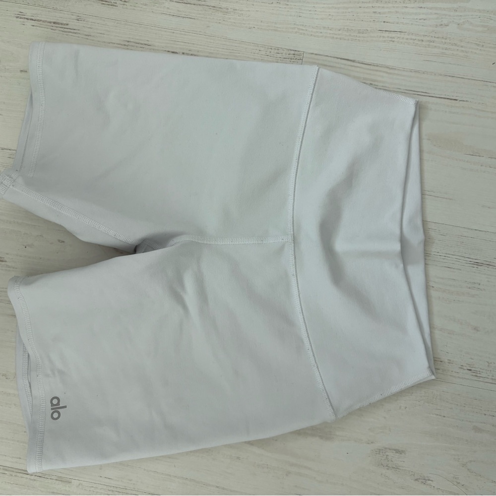 ALO Yoga Light Gray Biker Shorts